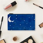 Sky Night Moon Clouds Crescent Cosmetic Bag (Small)