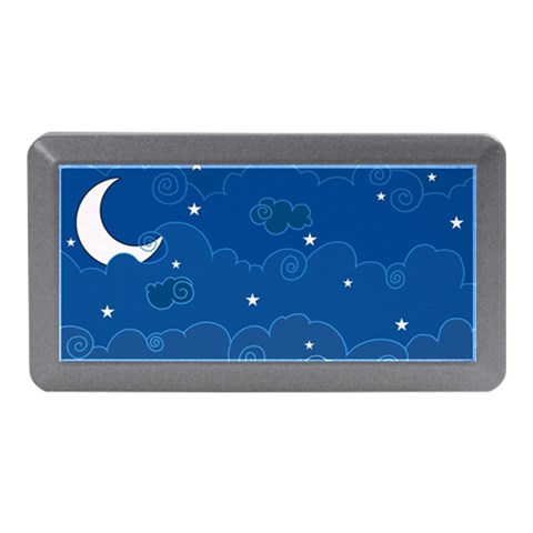 Sky Night Moon Clouds Crescent Memory Card Reader (Mini) from ArtsNow.com Front