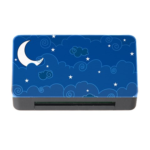 Sky Night Moon Clouds Crescent Memory Card Reader with CF from ArtsNow.com Front
