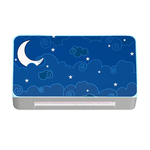 Sky Night Moon Clouds Crescent Memory Card Reader with CF from ArtsNow.com Front