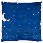 Sky Night Moon Clouds Crescent Large Cushion Case (One Side)