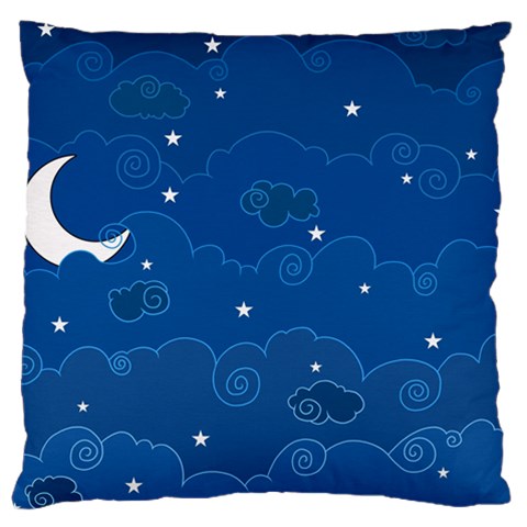 Sky Night Moon Clouds Crescent Large Cushion Case (Two Sides) from ArtsNow.com Front
