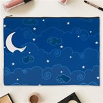 Sky Night Moon Clouds Crescent Cosmetic Bag (XXXL)