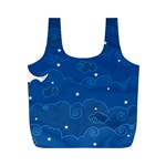 Sky Night Moon Clouds Crescent Full Print Recycle Bag (M)
