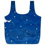 Sky Night Moon Clouds Crescent Full Print Recycle Bag (XL)