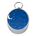 Sky Night Moon Clouds Crescent Mini Silver Compasses