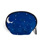 Sky Night Moon Clouds Crescent Accessory Pouch (Small)