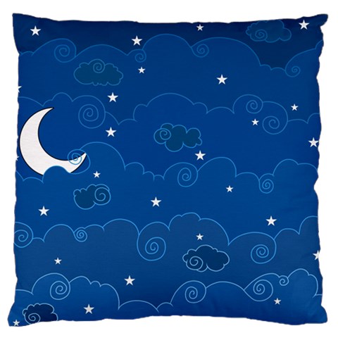 Sky Night Moon Clouds Crescent Standard Premium Plush Fleece Cushion Case (One Side) from ArtsNow.com Front