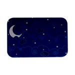 Sky Night Moon Clouds Crescent Open Lid Metal Box (Silver)  