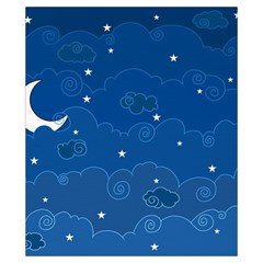 Sky Night Moon Clouds Crescent Drawstring Pouch (XS) from ArtsNow.com Back
