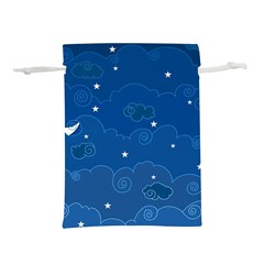 Sky Night Moon Clouds Crescent Lightweight Drawstring Pouch (M) from ArtsNow.com Front
