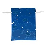 Sky Night Moon Clouds Crescent Lightweight Drawstring Pouch (M)