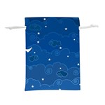 Sky Night Moon Clouds Crescent Lightweight Drawstring Pouch (L)