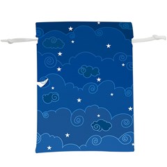 Sky Night Moon Clouds Crescent Lightweight Drawstring Pouch (XL) from ArtsNow.com Front