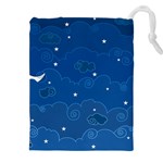 Sky Night Moon Clouds Crescent Drawstring Pouch (5XL)