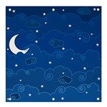 Sky Night Moon Clouds Crescent Banner and Sign 4  x 4 