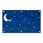 Sky Night Moon Clouds Crescent Banner and Sign 5  x 3 