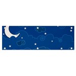Sky Night Moon Clouds Crescent Banner and Sign 6  x 2 