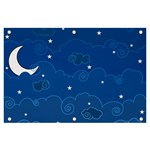 Sky Night Moon Clouds Crescent Banner and Sign 6  x 4 