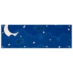 Sky Night Moon Clouds Crescent Banner and Sign 9  x 3 
