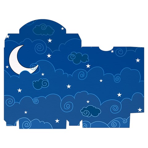 Sky Night Moon Clouds Crescent Playing Cards Single Design (Rectangle) with Custom Box from ArtsNow.com Poker Box