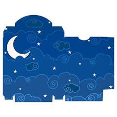 Sky Night Moon Clouds Crescent Playing Cards Single Design (Rectangle) with Custom Box from ArtsNow.com Poker Box