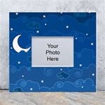 Sky Night Moon Clouds Crescent White Wall Photo Frame 5  x 7 