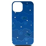 Sky Night Moon Clouds Crescent iPhone 14 Black UV Print Case