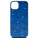 Sky Night Moon Clouds Crescent iPhone 14 Plus Black UV Print Case