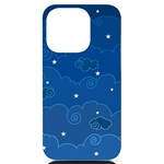 Sky Night Moon Clouds Crescent iPhone 14 Pro Black UV Print Case