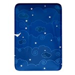 Sky Night Moon Clouds Crescent Rectangular Glass Fridge Magnet (4 pack)