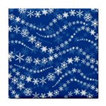 Snowflakes Winter Background Tile Coaster