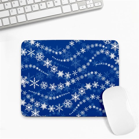 Snowflakes Winter Background Small Mousepad from ArtsNow.com Front