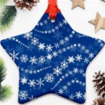 Snowflakes Winter Background Ornament (Star)