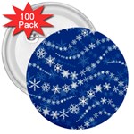 Snowflakes Winter Background 3  Buttons (100 pack) 