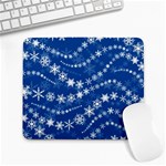 Snowflakes Winter Background Large Mousepad