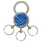 Snowflakes Winter Background 3-Ring Key Chain