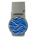 Snowflakes Winter Background Money Clips (Round) 