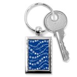 Snowflakes Winter Background Key Chain (Rectangle)