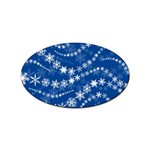 Snowflakes Winter Background Sticker (Oval)