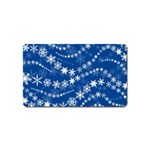 Snowflakes Winter Background Magnet (Name Card)