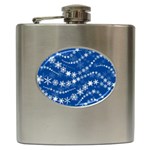 Snowflakes Winter Background Hip Flask (6 oz)