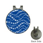Snowflakes Winter Background Hat Clips with Golf Markers