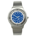 Snowflakes Winter Background Stainless Steel Watch