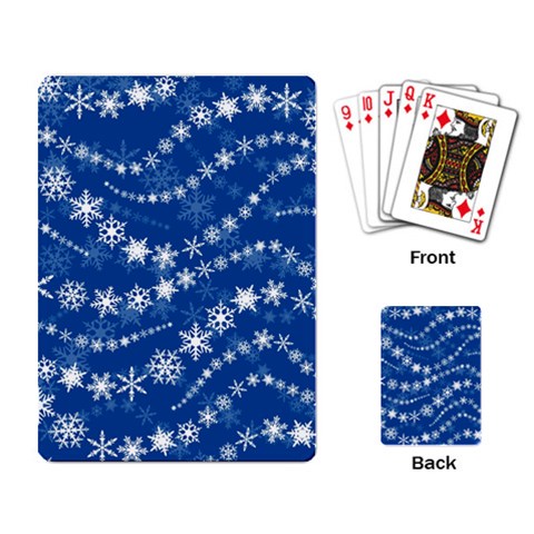 Snowflakes Winter Background Playing Cards Single Design (Rectangle) from ArtsNow.com Back