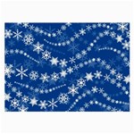 Snowflakes Winter Background Large Glasses Cloth