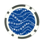 Snowflakes Winter Background Poker Chip Card Guard