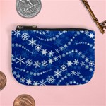 Snowflakes Winter Background Mini Coin Purse