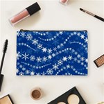 Snowflakes Winter Background Cosmetic Bag (Medium)