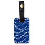 Snowflakes Winter Background Luggage Tag (one side)
